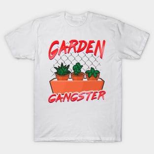 Cute & Funny Garden Gangster Planting Pun T-Shirt